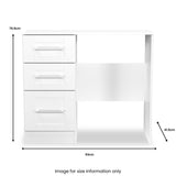 Bellamy White 3 Drawer Dressing Table from Roseland Furniture