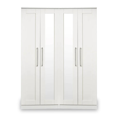 Bellamy Tall 4 Door 2 Central Mirrored Wardrobe