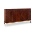 Beau Grooved Mango Wood 4 Door Sideboard Cabinet from Roseland Furniture