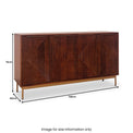 Beau Grooved Mango Wood 4 Door Extra Large Sideboard Cabinet