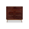 Beau Grooved Mango Wood Bedroom Storage Chest of Drawers