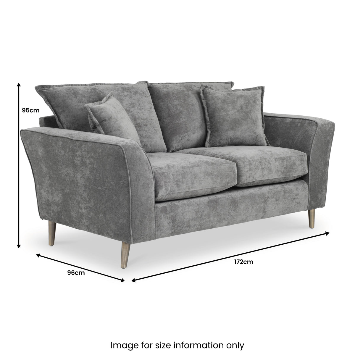 Rock 2 Seater Sofa Grey Dimensions Roseland Furniture