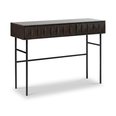 Roka Oak Geometric Console Table