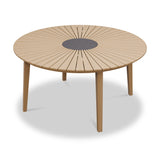 FSC 1 Roma 150cm Round Table w 6 Roma Dining Chairs Angle2 from Roseland Furniture