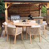 FSC 1 Roma 150cm Round Table w 6 Roma Dining Chairs from Roseland Furniture