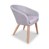 FSC 1 Roma 150cm Round Table w 6 Sol Dining Chairs Concrete Insert from Roseland Furniture