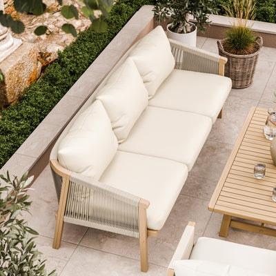 Roma FSC 5 Seater Triple Lounge Set with Rectangular Coffee Table