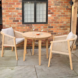 FSC 1 Roma 80cm Bistro Table 2 Roma Dining Chairs Close1 from Roseland Furniture