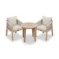 Roma FSC Sunray Bistro Set 80cm Table with 2 Roma Dining Chairs
