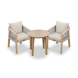 Roma FSC Sunray Bistro Set 80cm Table with 2 Roma Dining Chairs