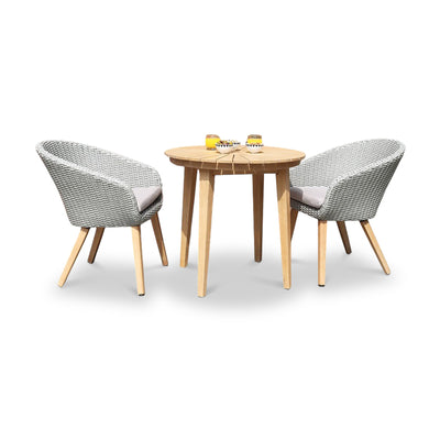 Roma FSC Sunray 80cm Bistro Set with 2 Sol Dining Chairs