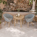 FSC 1 Roma 80cm Bistro Table w 2 Sol Dining Chairs from Roseland Furniture