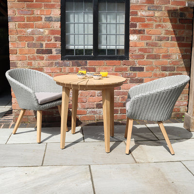 Roma FSC Sunray 80cm Bistro Set with 2 Sol Dining Chairs