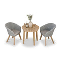 Roma FSC Sunray 80cm Bistro Set with 2 Sol Dining Chairs