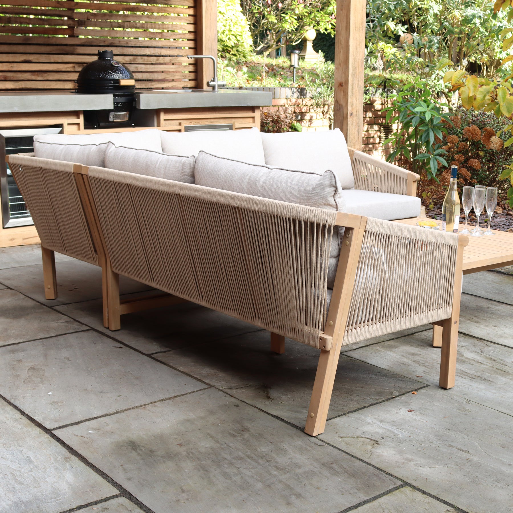 FSC 1 Roma Corner Set with 90cm Square Coffee Table from Roseland Furniture