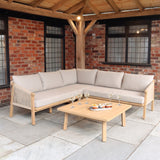 FSC 1 Roma Corner Set with 90cm Square Coffee Table from Roseland Furniture
