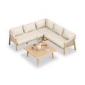 Roma FSC 5 Seater Corner Lounge Set with 90cm Square Coffee Table