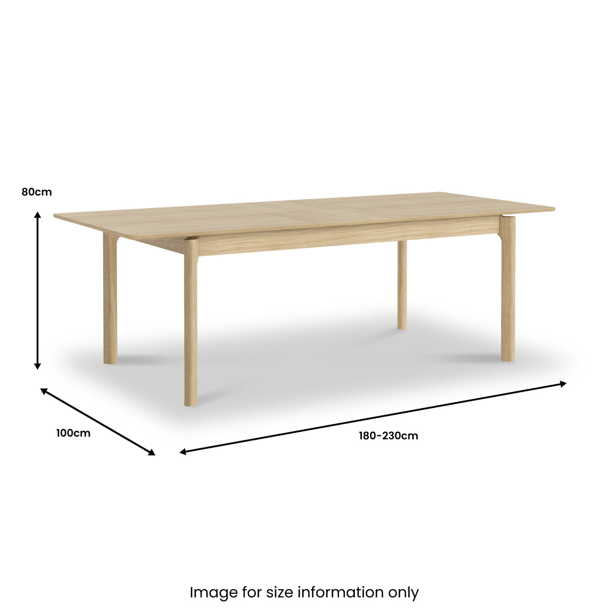 Harborough Oak 180-230cm Extendable Dining Table from Roseland Furniture