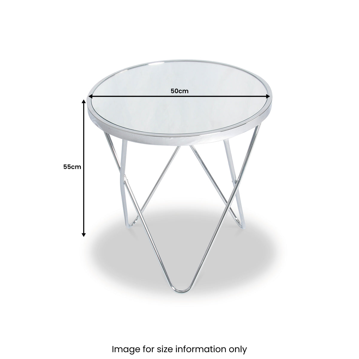 Rhodes Round Lamp Table dimensions