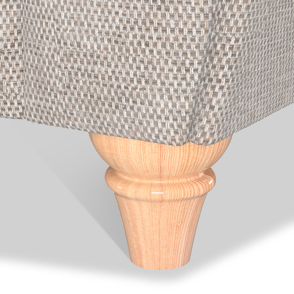 Rusford Sand Snuggler Armchair close up of turned foot