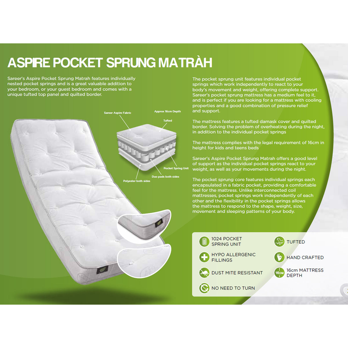 Aspire Pocket Sprung Mattress