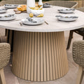 FSC 1 Saturn 200x145cm Ellipse Table w 8 EDawn Chairs from Roseland Furniture