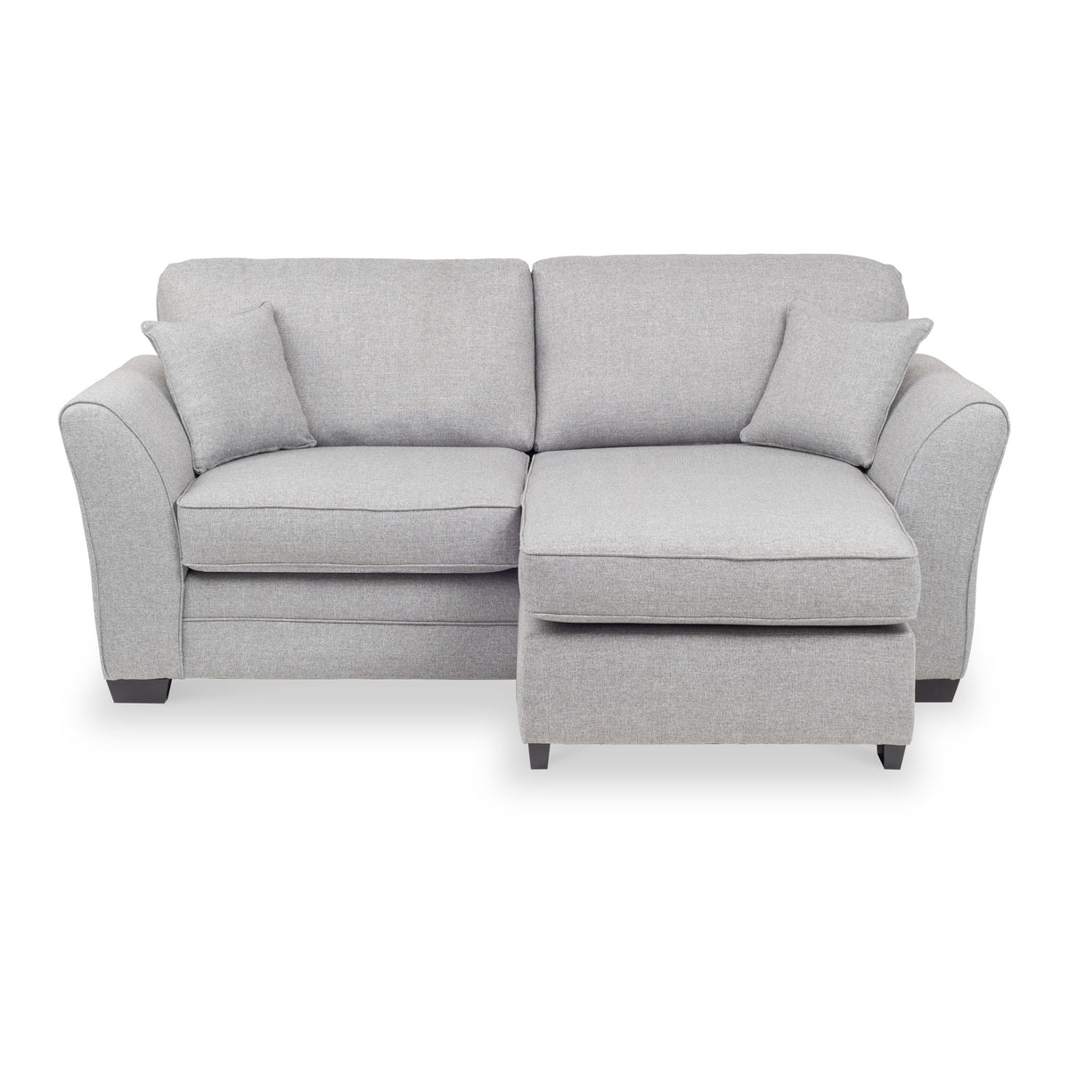 St Ives Chaise Sofa in Silver by Roseland Furniture
