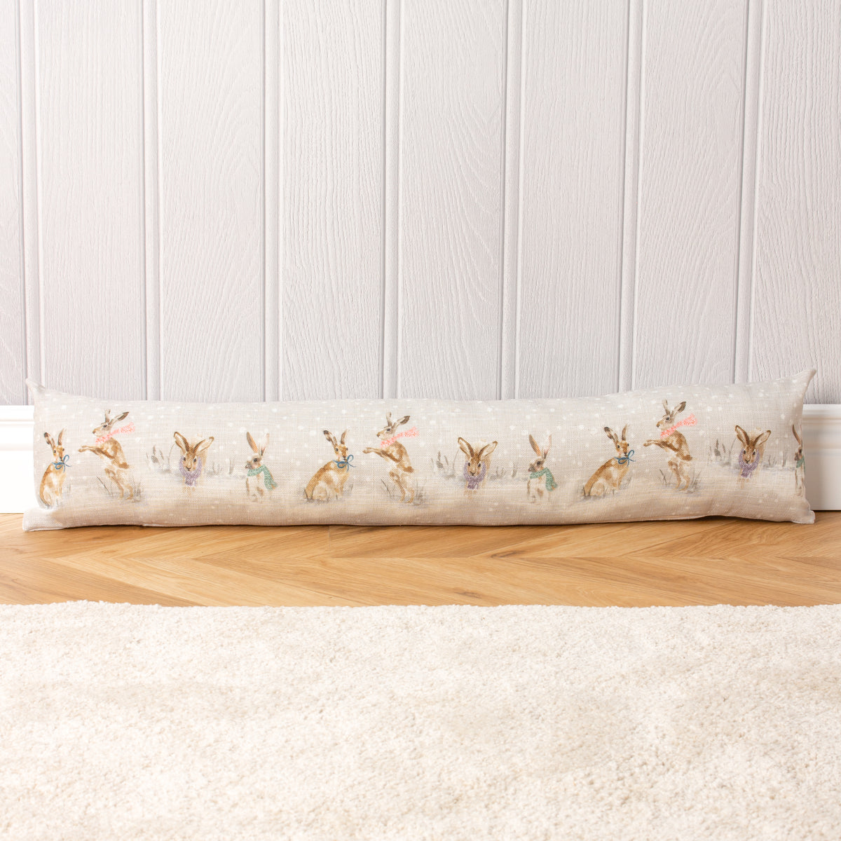 Snowy Hares Draught Excluder by Roseland Furniture
