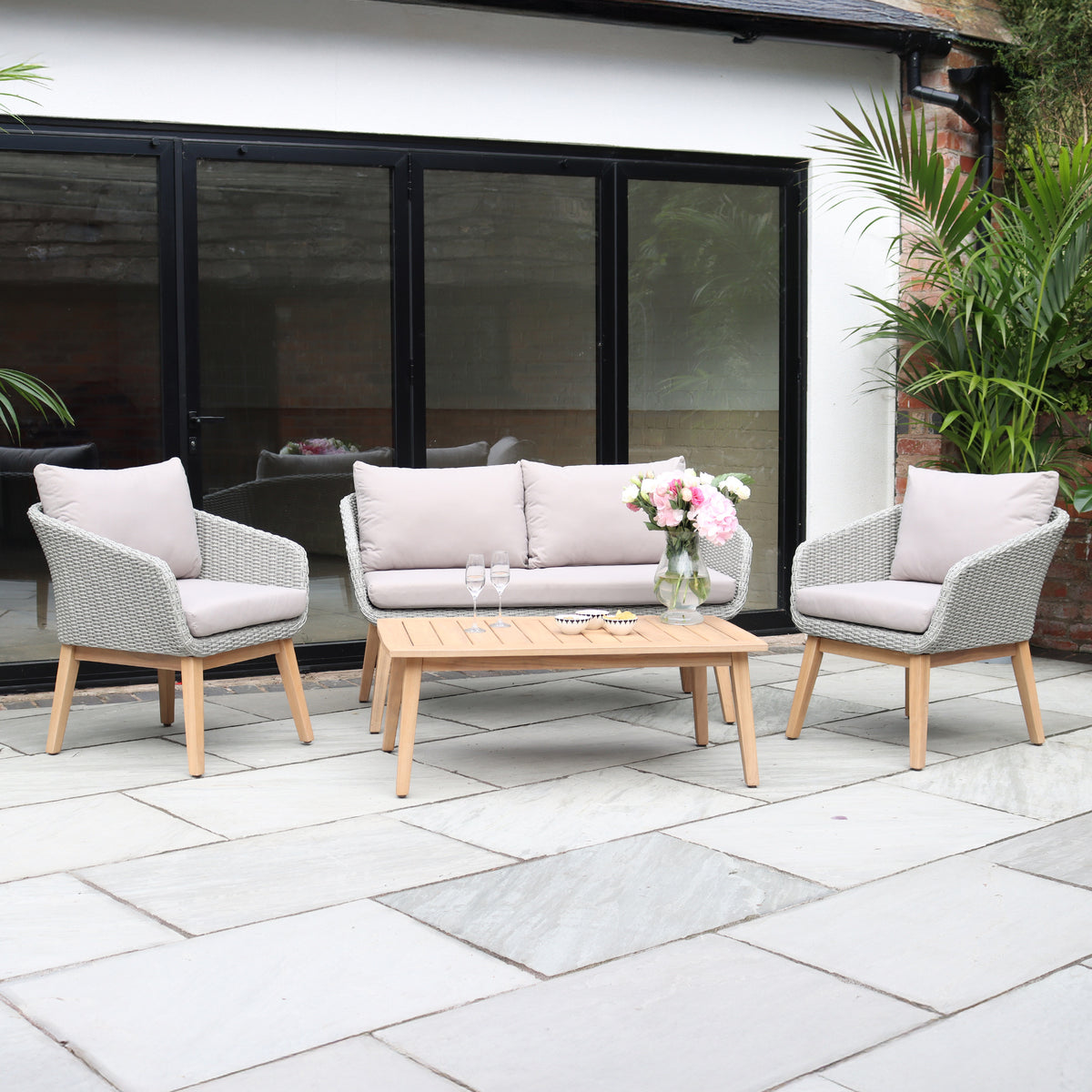 FSC 1 Sol 4 Seater Lounge Set with Coffee Table Close1 from Roseland Furniture