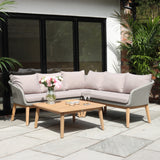 FSC 1 Sol Corner Lounge Set with Coffee Table Close1 from Roseland Furniture