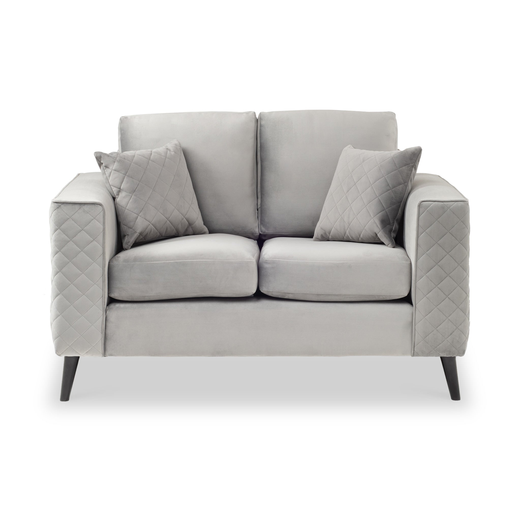 Swift Velvet 2 Seater Sofa Chic Fabric Couch Roseland
