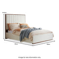 Sara White Boucle Double Bed Frame from Roseland Furniture