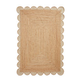 Natural Chesney Jute Scalloped Edge Natural Rug from Roseland Furniture