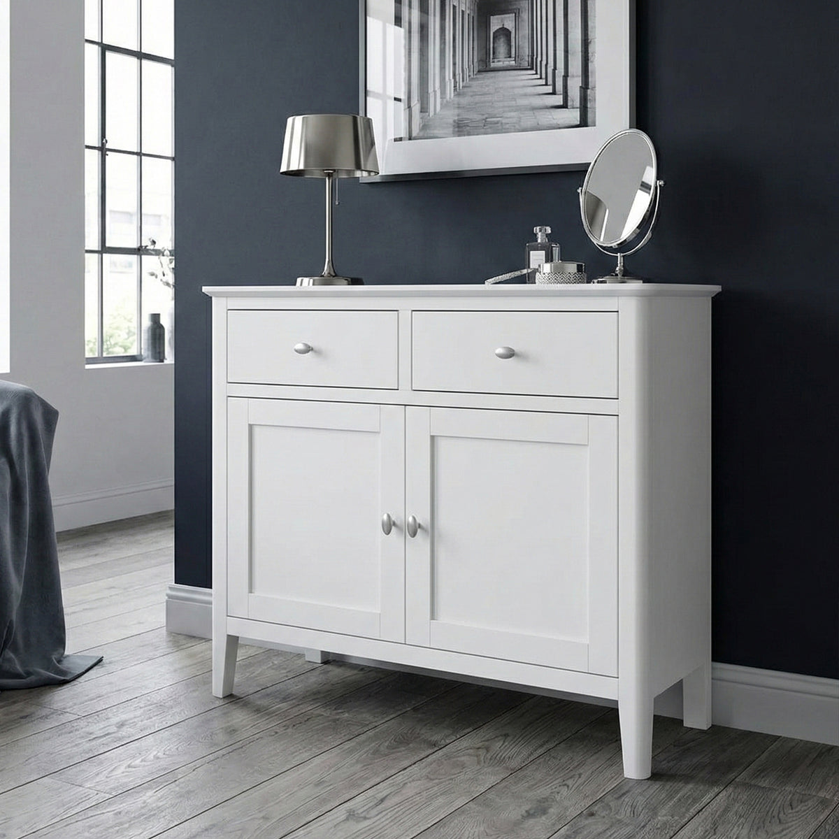 Chester White Small Sideboard by Roseland Furniture