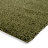 Roswell Olive Stain Resistant Shaggy Rug for living room
