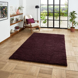 Roswell Purple Stain Resistant Shaggy Rug for living room