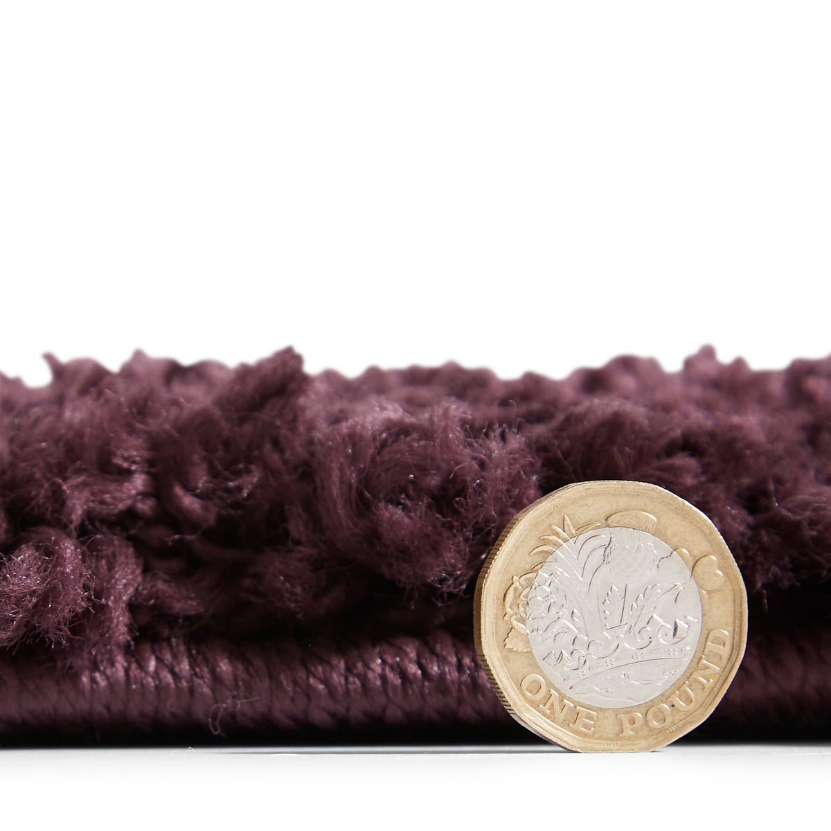 Roswell Purple Stain Resistant Shaggy Rug for living room