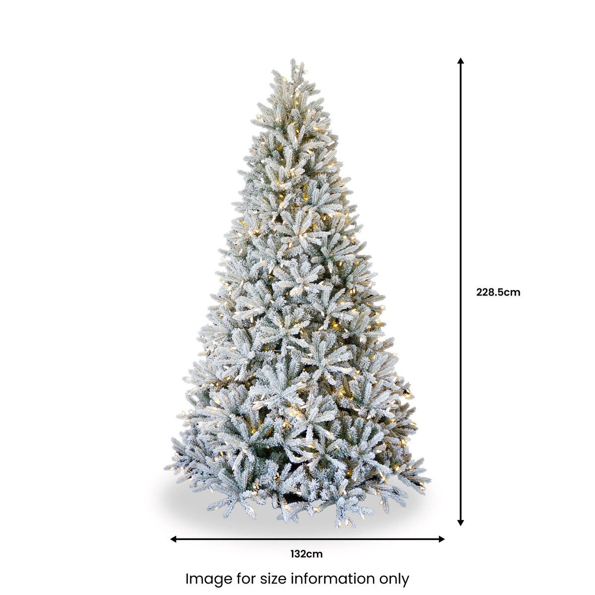 Snowy St Petersburg Fir Warm White LED 7.5ft Christmas Tree from Roseland
