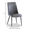 Spencer Grey Faux Leather Quilted Dining Chair from Roseland Furniture