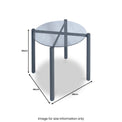 Stanford Glass Side Table dimensions