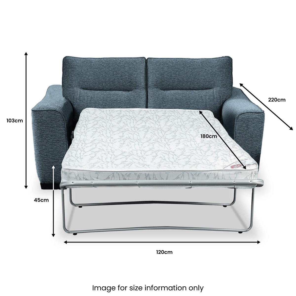 Sudbury Aegean 2 Seater Sofabed Dimensions