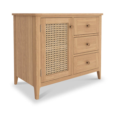 Albany Oak & Rattan Small Sideboard