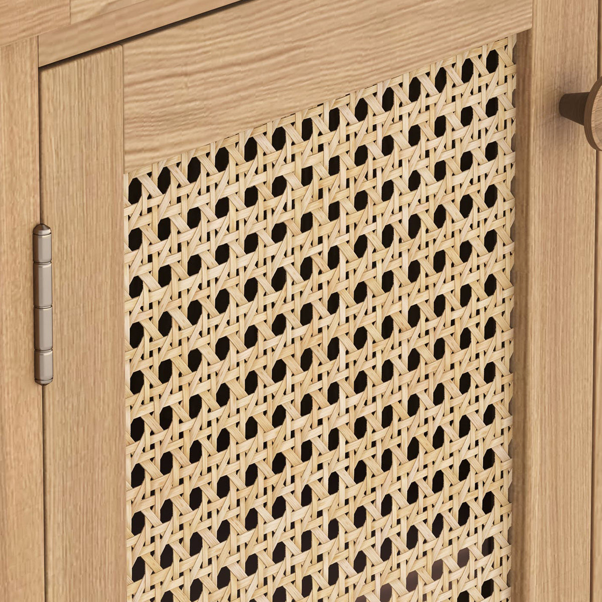 Albany Oak Rattan Large Sideboard from Roseland Furniture