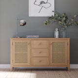 Albany Oak Rattan Large Sideboard from Roseland Furniture