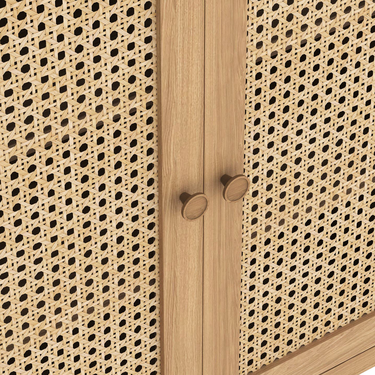Albany Oak Rattan Small Cupboard from Roseland Furniture