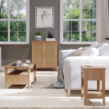Albany Oak Rattan Small Cupboard from Roseland Furniture