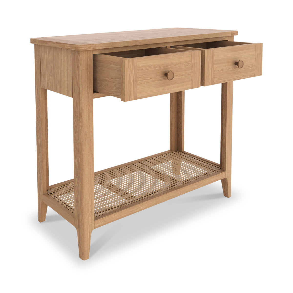 Albany Oak Rattan Console Table from Roseland Furniture