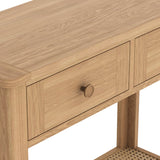 Albany Oak Rattan Console Table from Roseland Furniture