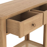 Albany Oak Rattan Console Table from Roseland Furniture