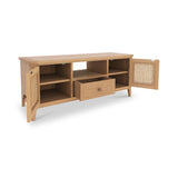 Albany Oak Rattan 120cm TV Unit from Roseland Furniture